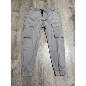 Men's Italy Morn Chino Jogger Pants Cargo Cotton Sz. L Gray